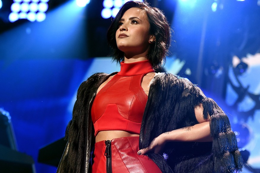 Demi Lovato performs at 106.1 KISS FM's Jingle Ball in Dallas on Tuesday.