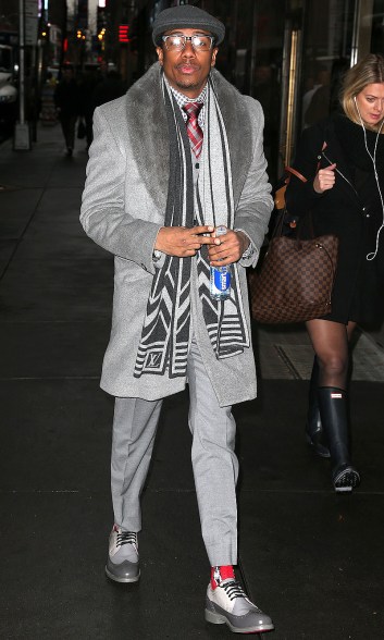 Nick Cannon arrives at NBC Studios on Tuesday in New York.