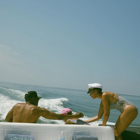 Boating with the parents on Aug. 21, 2015