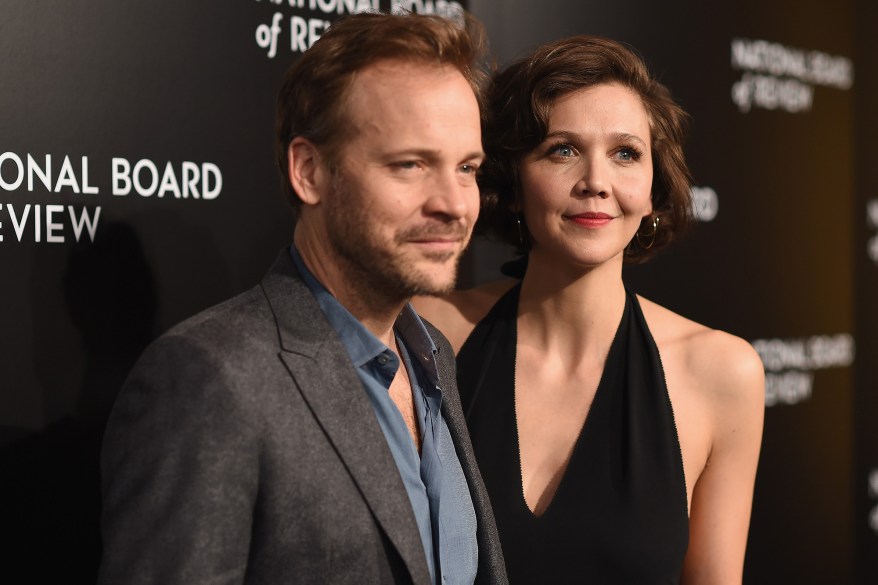 Peter Sarsgaard and Maggie Gyllenhaal attend the National Board of Review gala in New York on Tuesday.