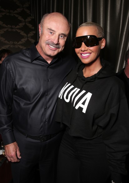 Dr. Phil and Amber Rose at an afterparty