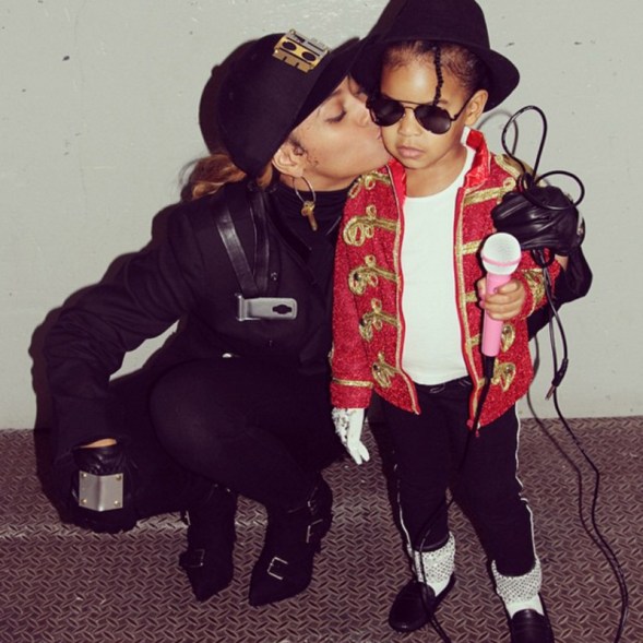 As Michael to mom's Janet Jackson on Halloween 2014