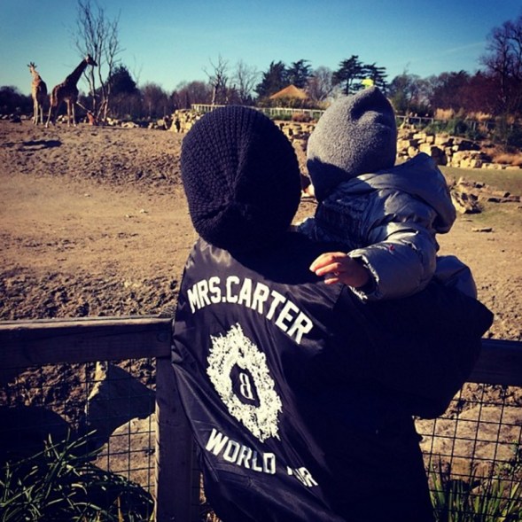 At the zoo with mom on March 12, 2014