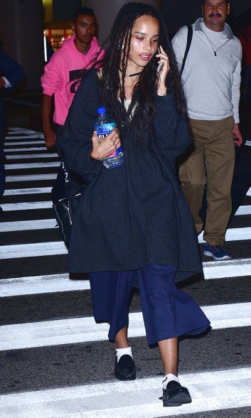 Zoë Kravitz arrives at LAX on Tuesday.