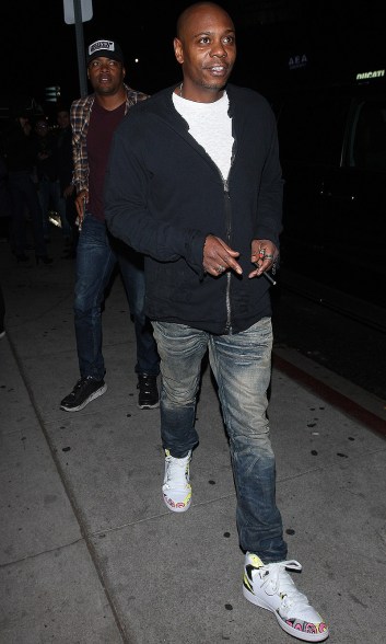 Dave Chappelle leaves the Nice Guy in West Hollywood on Monday night.