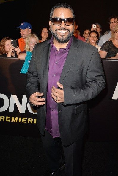 Ice Cube cracks a rare grin at the Miami premiere of "Ride Along 2" on Wednesday.