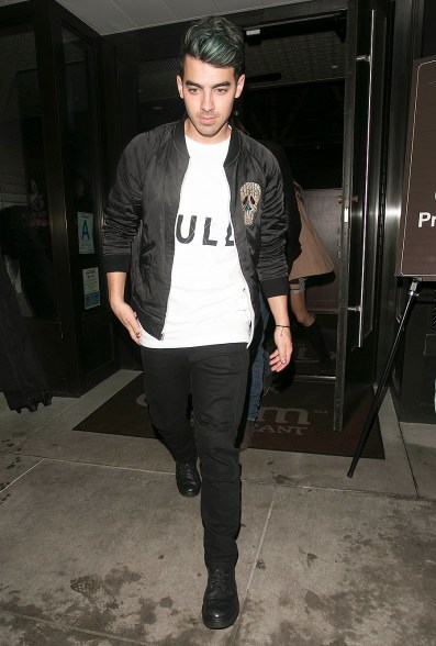 Joe Jonas leaves dinner in Beverly Hills on Wednesday.