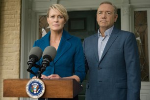 Robin Wright and Kevin Spacey in "House of Cards"