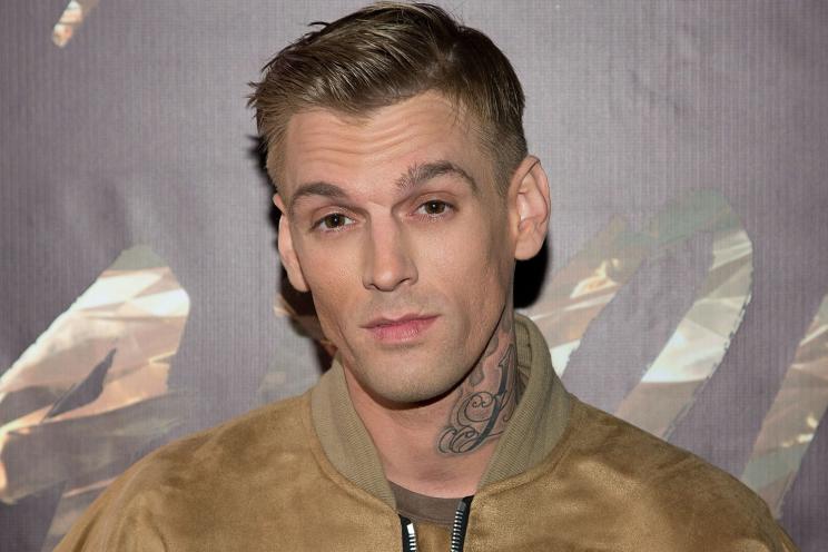 LOS ANGELES, CA - APRIL 01: Aaron Carter arrives for his single release party for "Fool's Gold" at The Redbury Hotel on April 1, 2016 in Los Angeles, California. (Photo by Gabriel Olsen/Getty Images)