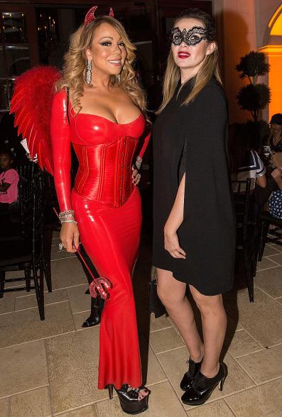 LOS ANGELES, CA - OCTOBER 22: Mariah Carey (L) and Carly Steel attend Mariah Carey's Halloween Party on October 22, 2016 in Los Angeles, California. (Photo by FilmMagic/FilmMagic)