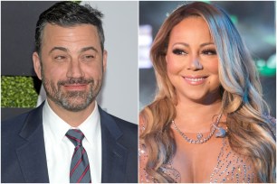 Jimmy Kimmel and Mariah Carey
