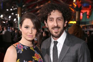 HOLLYWOOD, CA - FEBRUARY 17: Katie Lowes and Adam Shapiro attend the premiere Of Walt Disney Animation Studios' "Zootopia" at the El Capitan Theatre on February 17, 2016 in Hollywood, California. (Photo by Todd Williamson/Getty Images)