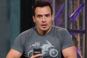 NEW YORK, NY - MAY 10: Actor and Model Antonio Sabato Jr. discusses his time with The Revue and his limited engagement with Chippendales at the Rio at AOL Studios In New York on May 10, 2016 in New York City. (Photo by Adela Loconte/WireImage)