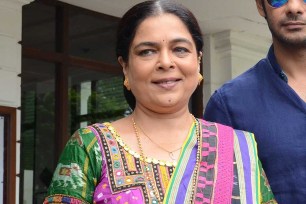 BHOPAL, INDIA - SEPTEMBER 14: Bollywood actor Reema Lagoo along with actor Viraf Phiroz during a press conference to promote their new television show 'Naamkaran' on September 14, 2016 in Bhopal, India. Naamkaran is an Indian Hindi romantic drama television series, which premiered on 12 September 2016 and is being broadcast on Star Plus. It's inspired by the 1990 movie Zakhm which was based on director Mahesh Bhatt's life. (Photo by Chandresh Mathur/Hindustan Times via Getty Images)