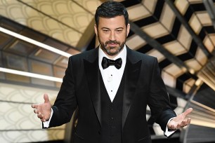 HOLLYWOOD, CA - FEBRUARY 26: Host Jimmy Kimmel onstage during the 89th Annual Academy Awards at Hollywood & Highland Center on February 26, 2017 in Hollywood, California. (Photo by Kevin Winter/Getty Images)