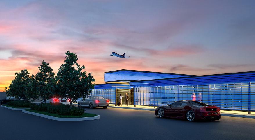 This undated artist rendering provided by The Private Suite at LAX shows the private arrival area at a new $22-million facility catering to celebrities and others who want to pay a premium for privacy as they depart from or arrive at Los Angeles International Airport. The facility called the Private Suite opened Monday, May 15, 2017, and offers an exclusive entrance, one-on-one security screening and plush lounges. (The Private Suite at LAX via AP)