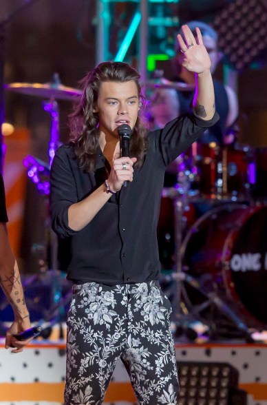 Harry Styles of One Direction seen arriving at Jimmy Kimmel Live!