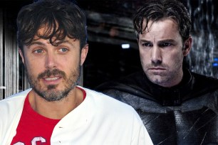 Casey Affleck and Ben Affleck as Batman