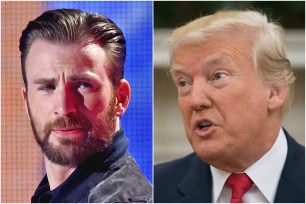 Chris Evans and Donald Trump