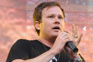 IRVINE, CA - MAY 05: Tom DeLonge of Angels & Airwaves performs during the 20th Annual KROQ Weenie Roast at Verizon Wireless Amphitheater on May 5, 2012 in Irvine, California. (Photo by C Flanigan/FilmMagic)