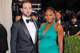 NEW YORK, NY - MAY 01: Alexis Ohanian and Serena Williams at 'Rei Kawakubo/Comme des Garçons:Art of the In-Between' Costume Institute Gala at Metropolitan Museum of Art on May 1, 2017 in New York City. (Photo by Jackson Lee/FilmMagic)
