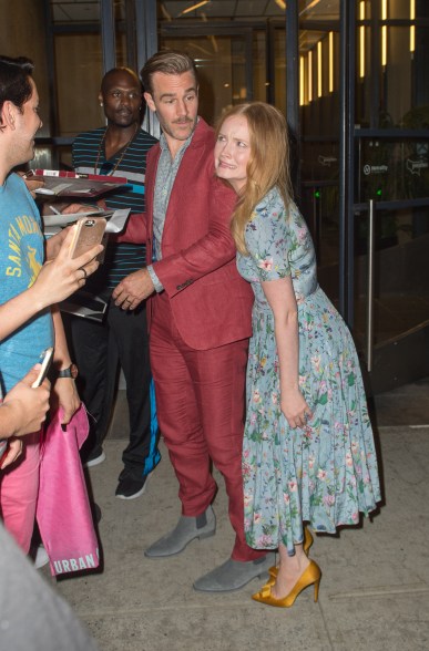 James Van Der Beek poses with his funny wife in New York City