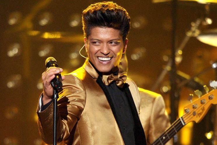 LOS ANGELES, CA - FEBRUARY 12: Singer Bruno Mars performs onstage at The 54th Annual GRAMMY Awards at Staples Center on February 12, 2012 in Los Angeles, California. (Photo by John Shearer/WireImage)