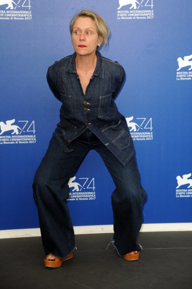 Frances McDormand at the Three Billboards Outside Ebbing, Missouri photocall at the 57th Venice Film Festival