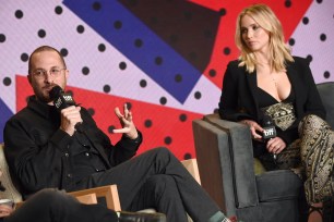 Director Darren Aronofsky, left, speaks as Jennifer Lawrence looks on during a press conference for "mother!" on day 4 of the Toronto International Film Festival at the TIFF Bell Lightbox on Sunday, Sept. 10, 2017, in Toronto. (Photo by Evan Agostini/Invision/AP)