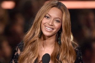 LOS ANGELES, CA - FEBRUARY 08: Singer Beyonce accepts the Best R&B Performance award for 'Drunk in Love' onstage during The 57th Annual GRAMMY Awards at the STAPLES Center on February 8, 2015 in Los Angeles, California. (Photo by Kevin Winter/WireImage)