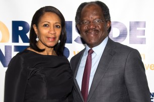 NEW YORK, NY - APRIL 27: Dr. Amelia Quist-Ogunlesi (L) and Adebayo Ogunlessi attend the Northside Center for Child Development 70th Anniversary Spring Gala at Cipriani 42nd Street on April 27, 2016 in New York, New York. (Photo by Mike Pont/WireImage)