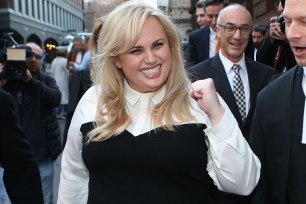 epa06201290 (FILE) - Australian actress Rebel Wilson makes fist as she leaves the Victorian Supreme Court after winning her case, in Melbourne, Victoria, Australia, 15 June 2017 (reissued 13 September 2017). Wilson was awarded on 13 September 2017, 650,000 Australian dollar (about 521,940 US dollar) in general damages and 3,917,472 Australian dollar (about 3.1 million US dollar) in special damages by Justice Dixon stating the damage to Wilson's reputation was 'unprecedented' and she suffered 'financial loss' as a result of the Bauer Media articles being amplified by Hollywood gossip sites. EPA/DAVID CROSLING AUSTRALIA AND NEW ZEALAND OUT