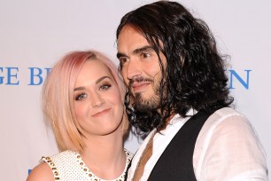 LOS ANGELES, CA - DECEMBER 03: Katy Perry and Russell Brand attend 3rd Annual "Change Begins Within" Benefit Celebration at Los Angeles Times Central Court on December 3, 2011 in Los Angeles, California. (Photo by JB Lacroix/WireImage)