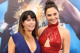 HOLLYWOOD, CA - MAY 25: Patty Jenkins (L) and Gal Gadot arrive at the Los Angeles premiere of Warner Bros. Pictures' "Wonder Woman" held at the Pantages Theatre on May 25, 2017 in Hollywood, California. (Photo by Michael Tran/FilmMagic)