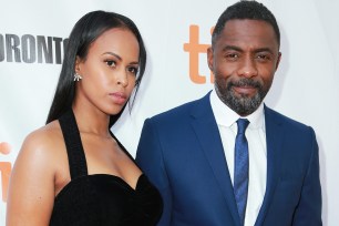 TORONTO, ON - SEPTEMBER 10: Sabrina Dhowre (L) and Idris Elba attend "The Mountain Between Us" premiere during the 2017 Toronto International Film Festival at Roy Thomson Hall on September 10, 2017 in Toronto, Canada. (Photo by Rich Fury/Getty Images)