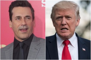 Jon Hamm and Donald Trump