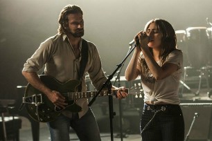 Bradley Cooper and Lady Gaga in "A Star is Born"