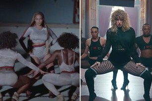 Beyonce in "Lemonade" and Taylor Swift in "Look What You Made Me Do"