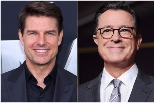 Tom Cruise and Stephen Colbert