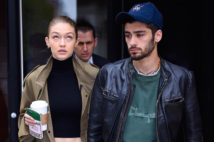 NEW YORK, NY - APRIL 25: Gigi Hadid and Zayn Malik seen out in Manhattan on April 25, 2017 in New York City. (Photo by Robert Kamau/GC Images)