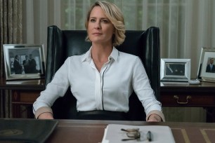 HOUSE OF CARDS, Robin Wright in 'Chapter 60', (Season 5, Episode 508, aired May 30, 2017), ph: David Giesbrecht / ©Netflix / courtesy Everett Collection