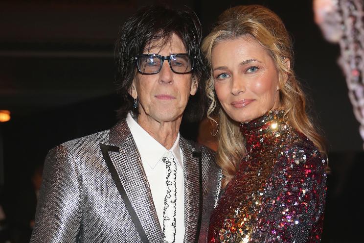 The Cars' frontman Ric Ocasek and Paulina Porizkova at the Rock & Roll Hall of Fame Induction Ceremony in April 2018