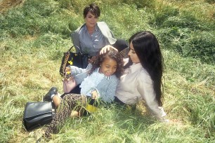 Kris Jenner, Kim Kardashian, and North West in the Fendi #MeandMyPeekaboo campaign