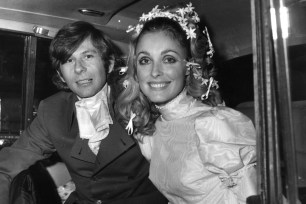 Roman Polanski and Sharon Tate at their wedding