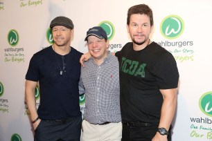 Donnie, Paul and Mark Wahlberg at Wahlburgers Coney Island