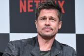 Brad Pitt promoting "War Machine" for Netflix