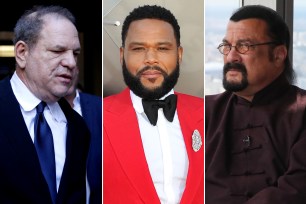 Harvey Weinstein, Anthony Anderson and Steven Seagal