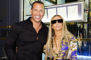 Alex Rodriguez and Jennifer Lopez at Beauty and Essex