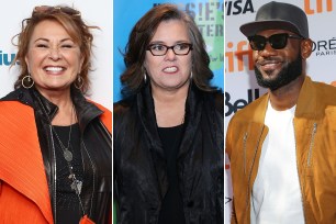 Roseanne Barr, Rosie O'Donnell and LeBron James