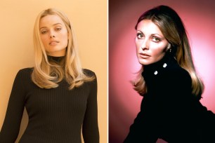 Margot Robbie as prolific actress Sharon Tate who was a victim of the Manson family murders.